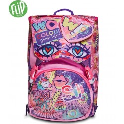 Zaino Sj Gang Sdoppiabile Big Facce da Sj - Girl - Cuore, Unicorno, Positive Energy