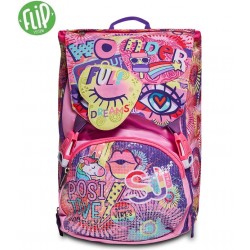 Zaino Sj Gang Sdoppiabile Big Facce da Sj - Girl - Cuore, Unicorno, Positive Energy