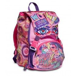 Zaino Sj Gang Sdoppiabile Big Facce da Sj - Girl - Cuore, Unicorno, Positive Energy