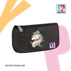 Astuccio Bustona Triangolare Dream Unicorn Black
