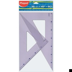 Coppia di Squadre Geometric 36cm 60° e 45°