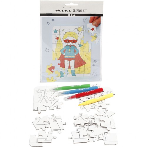 Mini kit creativo, supereroe, bianco, 1 set