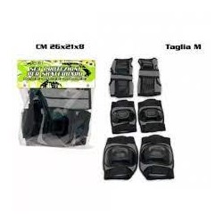 Set protezioni per Skateboard - Polsiere,gomitiere,ginocchiere Taglia M