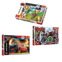 TREFL PUZZLE 100 PEZZI AVENGERS/CARS/MICKEY 5 ANNI