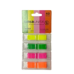 Post it segnapagina 12mmx45mm 4 colori Neon - Cf.40pz