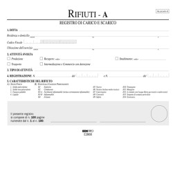 Registro Carico e Scarico Rifiuti (Mod.A) 100fg numerati