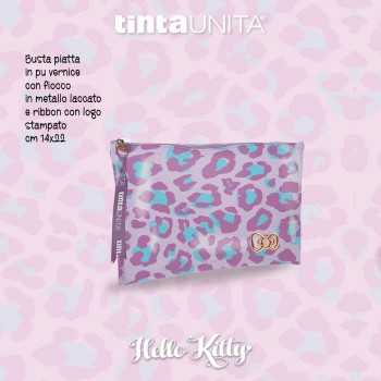 Busta piatta in vernice 14x22cm - Hello Kitty