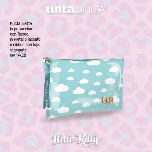 Busta piatta in vernice 14x22cm - Hello Kitty