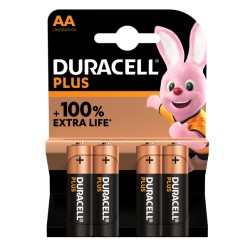 Blister 4 pile Duracell Plus Stilo AA