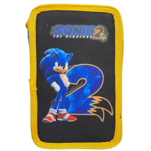 Astuccio organizzato scuola 3 zip - Sonic 2