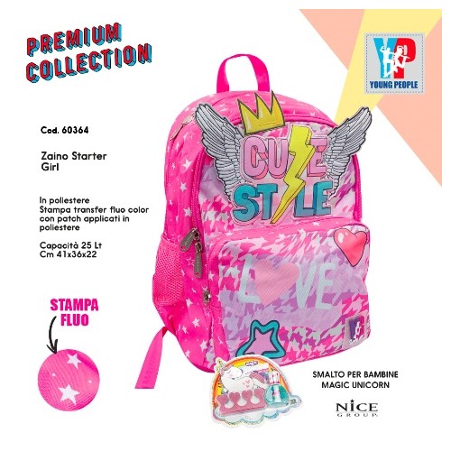 Zaino scolastico41x36x22cm - Starter Girl