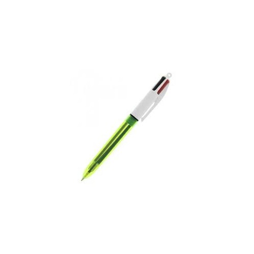 Penna a scatto a sfera Bic fusto verde giallo...