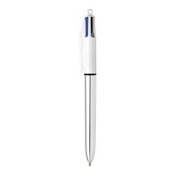 Bic 4 colori Shine - fusto Argento