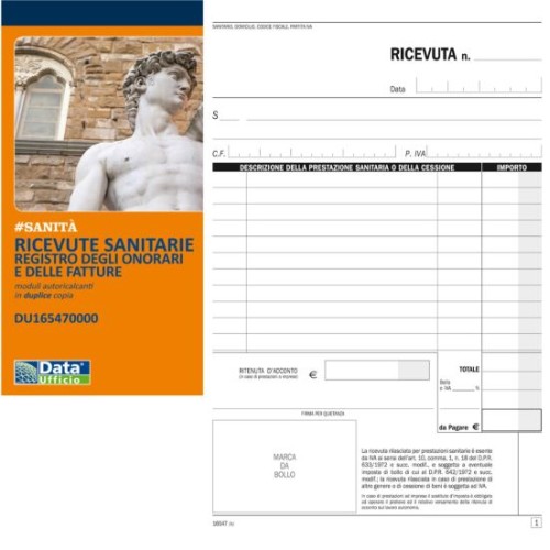 Blocco Ricevute Sanitarie 50x2 Autoricalcanti...