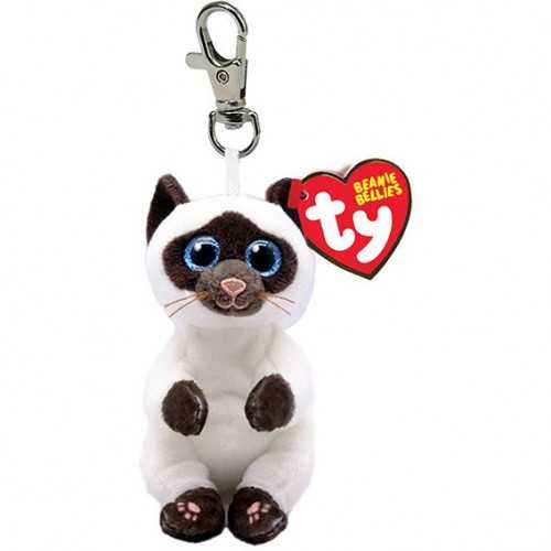 Peluche Ty con gancio - Gattino bianco e marrone