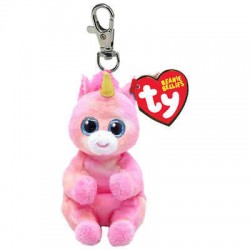 Peluche Ty con gancio - Unicorno rosa