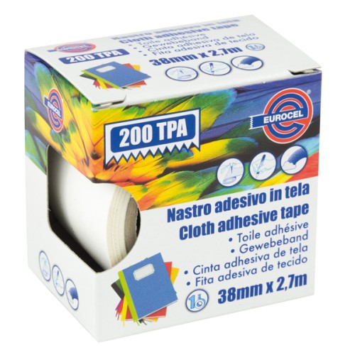 Nastro adesivo Telato TPA Bianco 200 38mmx2,7mt