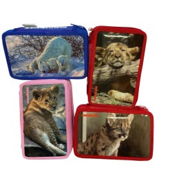 Astuccio 3 zip Animals - MoniKids