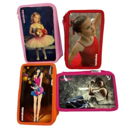 Astuccio 3 zip Girl - MoniKids