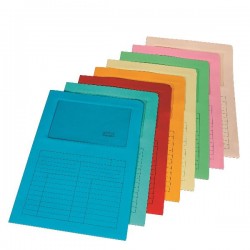 Cartelline Sintex con finestra chiuse su due lati confezione da 50 pezzi colore verde