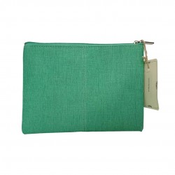 Pochette lady donna con zip in ecopelle colori verde, fucsia, celeste