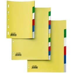 Divisori in plastica per raccoglitore ad anelli - Cf.6pz