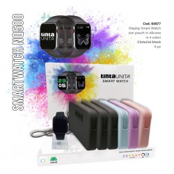 SmartWatch nero con pochette in silicone con laccio
