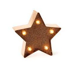 Mini Luce decorativa glitter - Stella