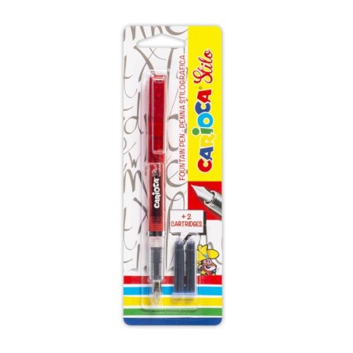 Penna stilografica ricaricabile con 2 cartucce