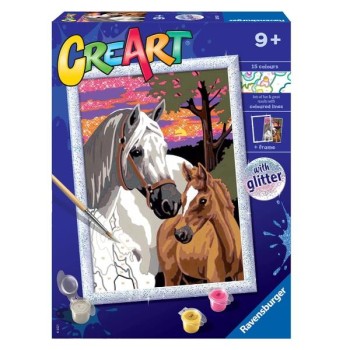 Creart Cavalli con glitter - Dipingere con i numeri