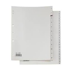 Separatori numerici f.to A4 per raccoglitore ad anelli - Cf.12pz