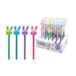 Matita con topper coniglietto - colori assortiti