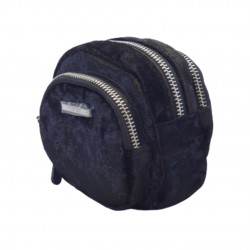 Portatutto round vellutato nero, verde, blu, viola