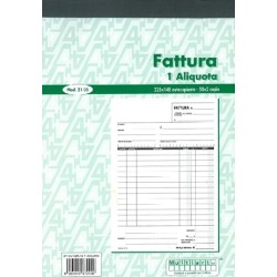Blocco Fatture A5 2 copie 1 Aliquota