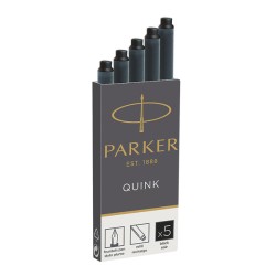 Scatola da 5 Cartucce Inchiostro Stilografico Parker Quink Nero
