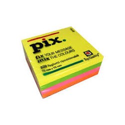Foglietti adesivi riposizionabili pix fluo cubo 75x75mm 320fg