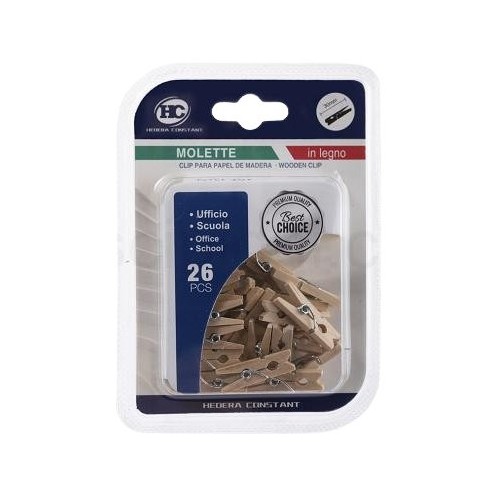 Mini mollette in legno altezza 3cm colore legno...
