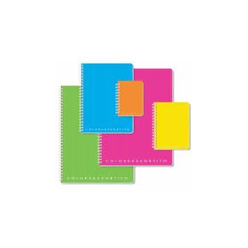 Maxi Quaderno A4 Spiralato ppl 5mm con fori tonalità fluo...