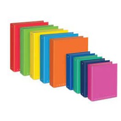 Raccoglitore cartonato formato A4 a 4 anelli tondi colori assortiti