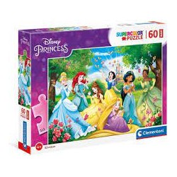 Puzzle Disney Princess with little friends 60 pezzi MAxi Supercolor