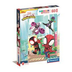 Puzzle Spidey and his amazing friends Marvel 60 pezzi Maxi Supercolor