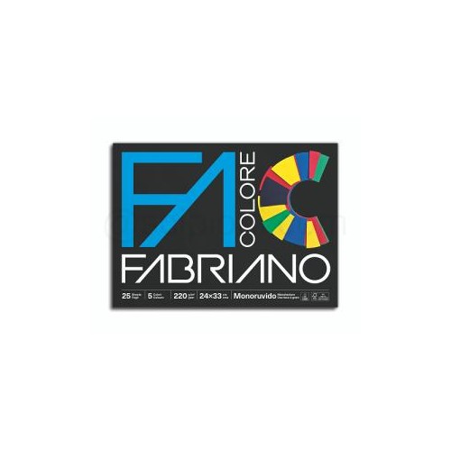 Album Fabriano Monoruvido 25 fogli colorati 24x33