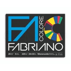 Album Fabriano Monoruvido 25 fogli colorati 24x33