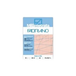 Carta millimetrata album 10 fogli formato A4 80 gr