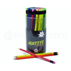 Matita HB in Grafite con gommino Colori assortiti Neon