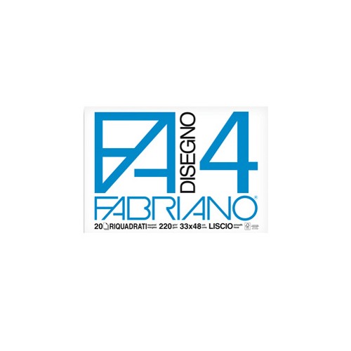 Album blocco Fabriano4 33x48cm 220gr 20fg liscio riquadrato