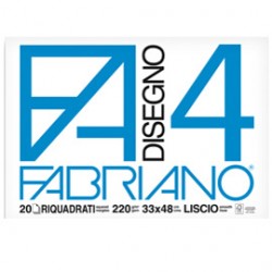 Album blocco Fabriano4 33x48cm 220gr 20fg liscio riquadrato