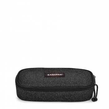 ASTUCCIO EASTPAK OVAL SINGLE SPARK BLACK NERO GLITTER A...