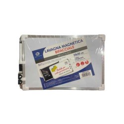 Lavagna magnetica bianca bifacciale multiuso 20x30cm