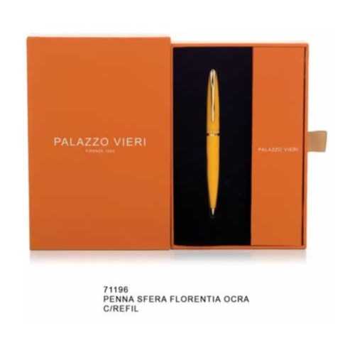 Penna a sfera Florentia in box fusto ocra